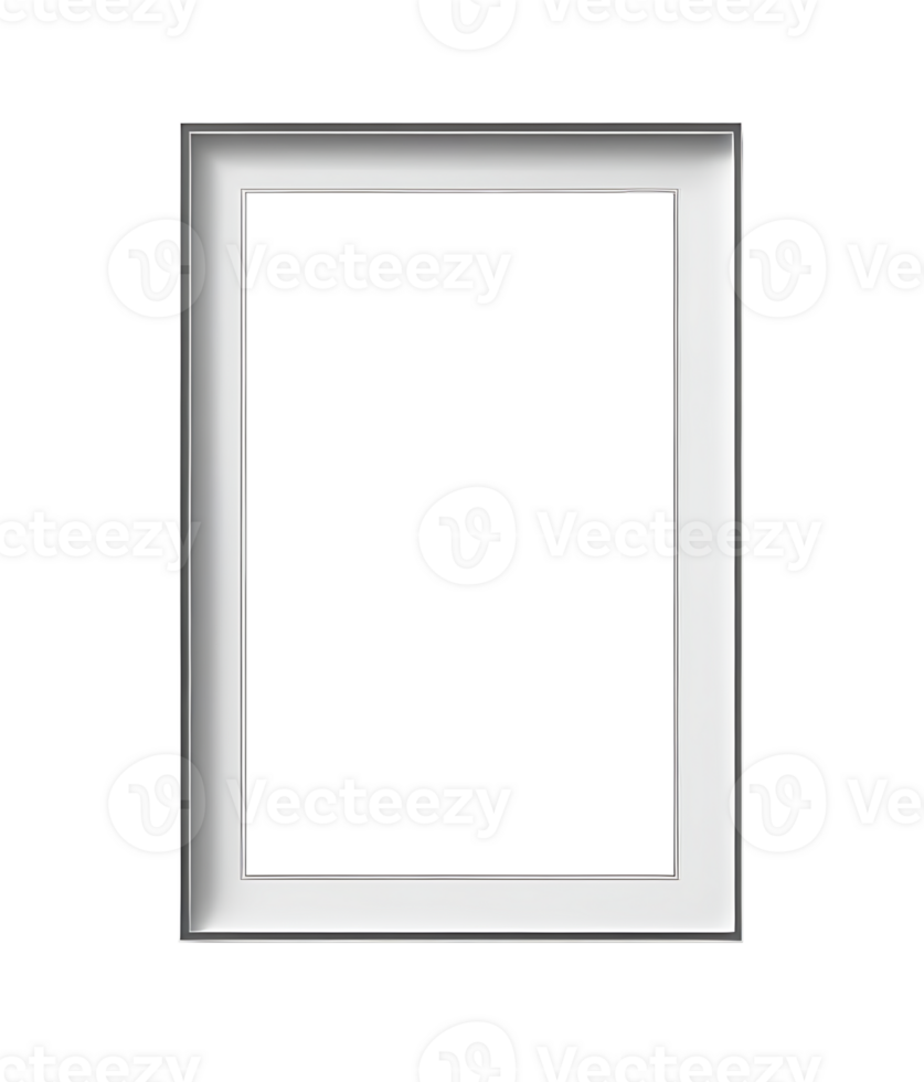 White frame on a transparent background png