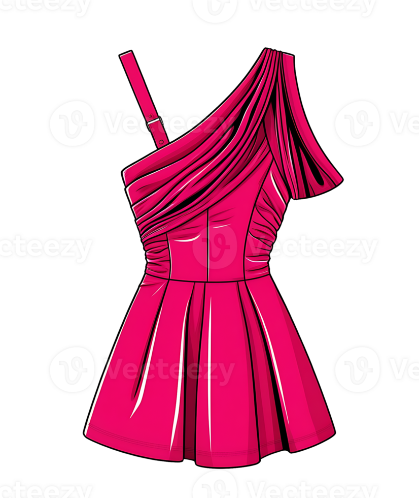 Pink dress on a hanger png