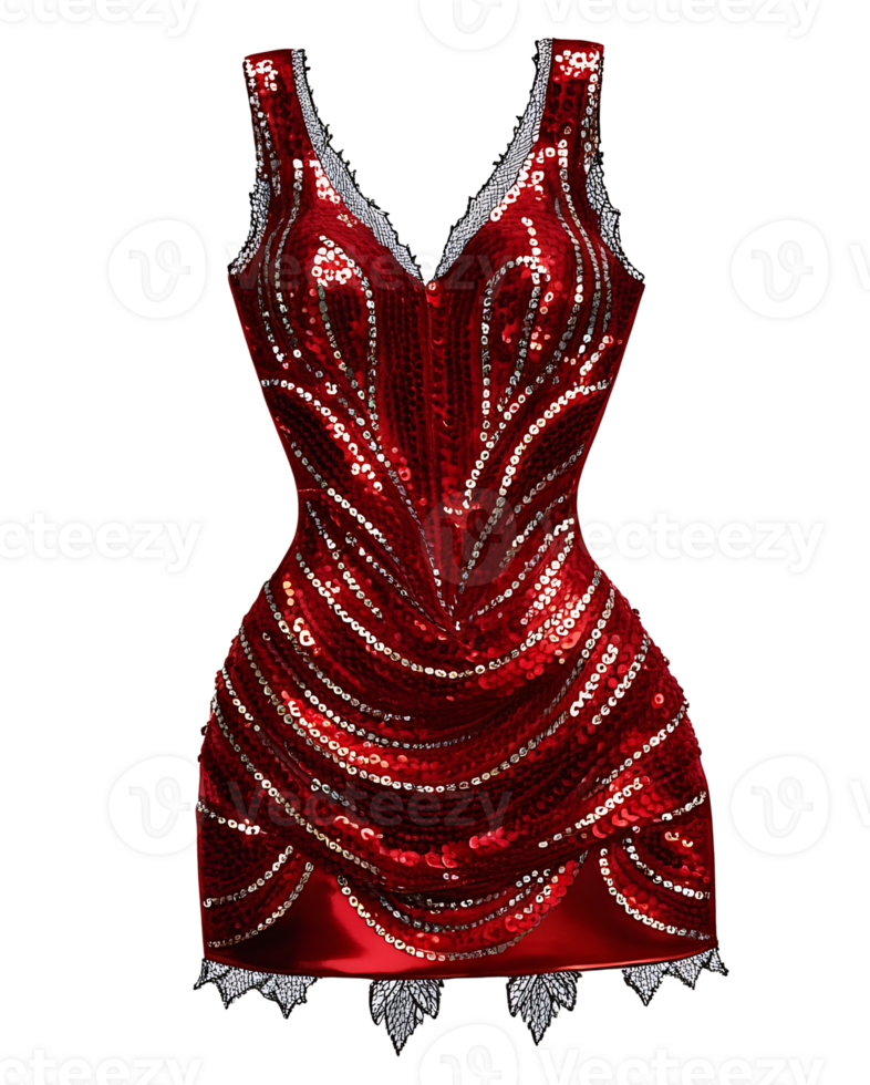 red sequin dress png