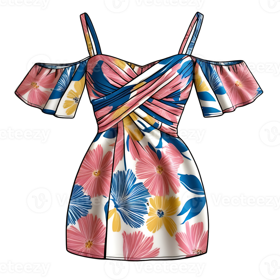 Dress with flowers on it png
