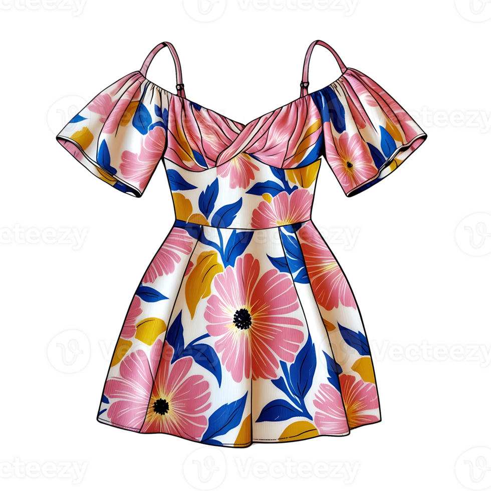 Dress with flowers on it png