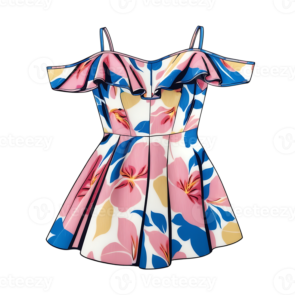 Dress with flowers on it png