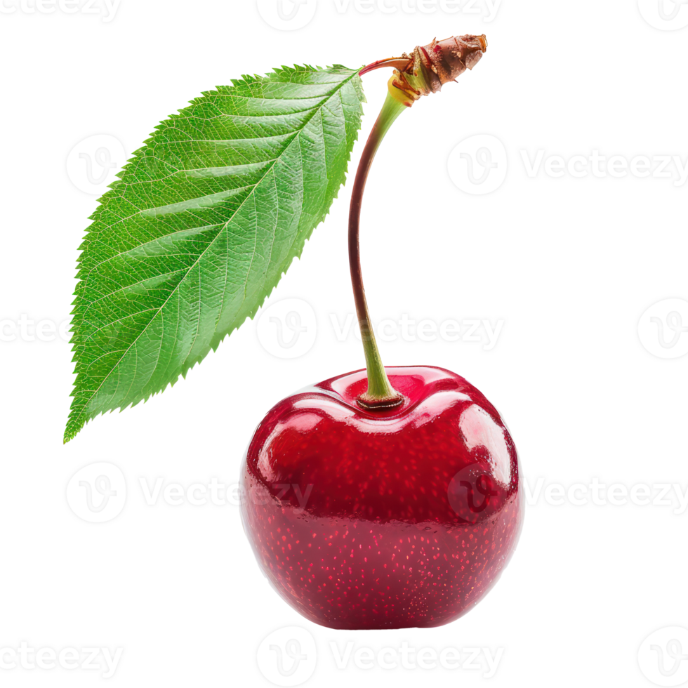 Cherry, clipping path isolate on transparency background png