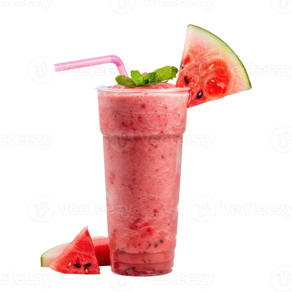 Watermelon Smoothie drink front view isolate on transparency background png