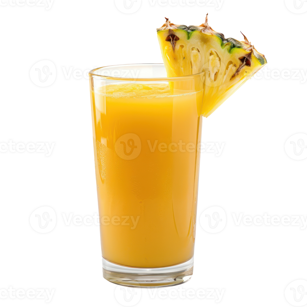 Pineapple juice front view isolate on transparency background png