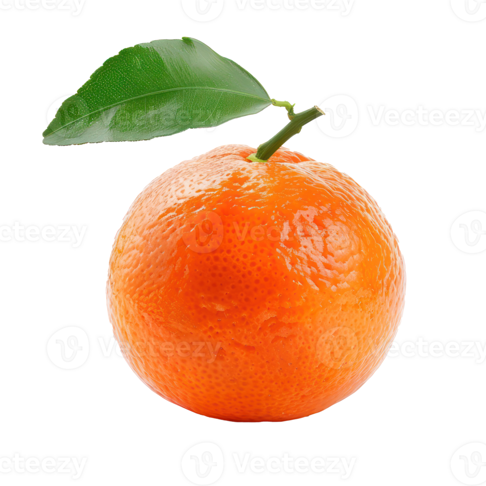 fresh ripe tangerine isolate on transparency background png