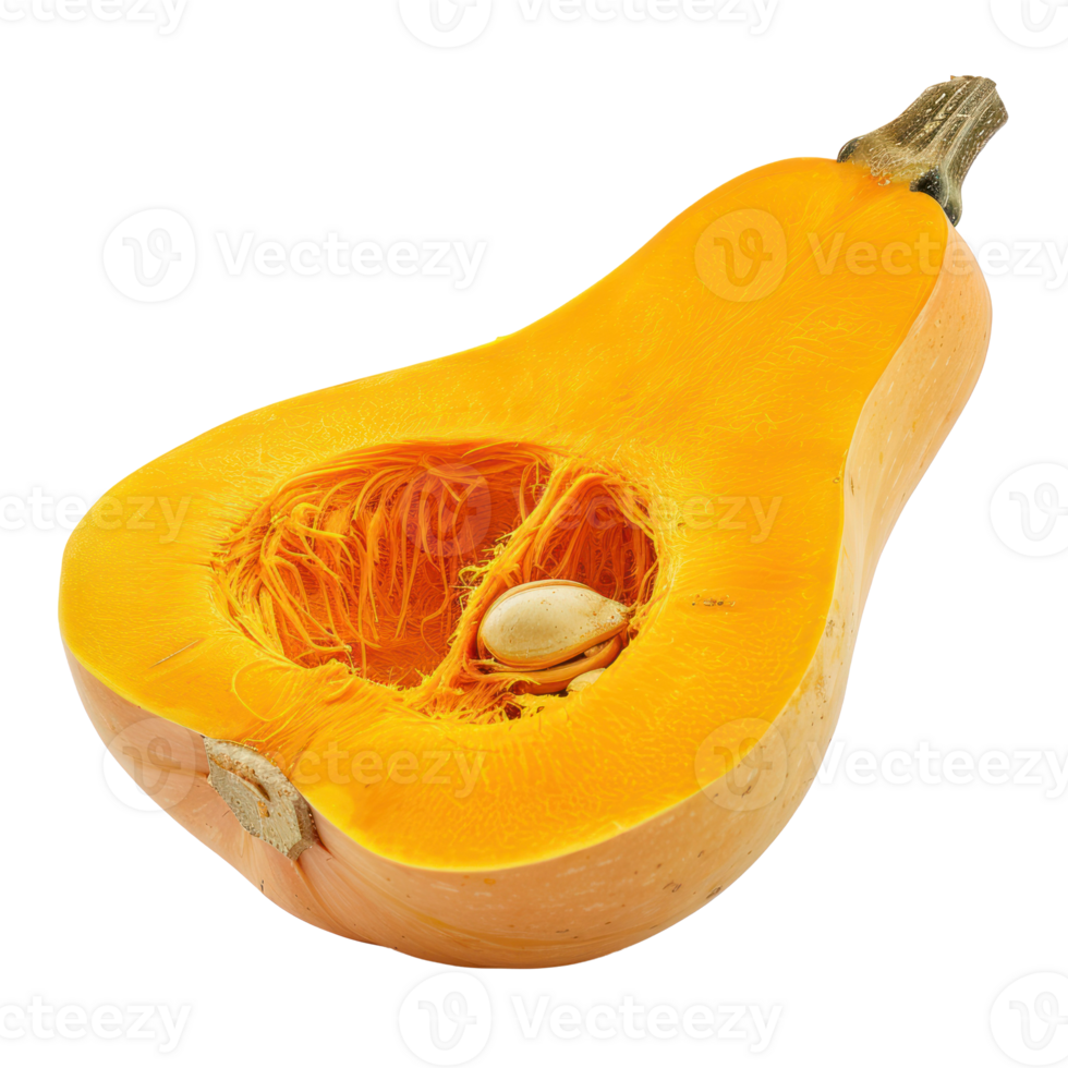 Piece of Butternut Squash isolate on transparency background png