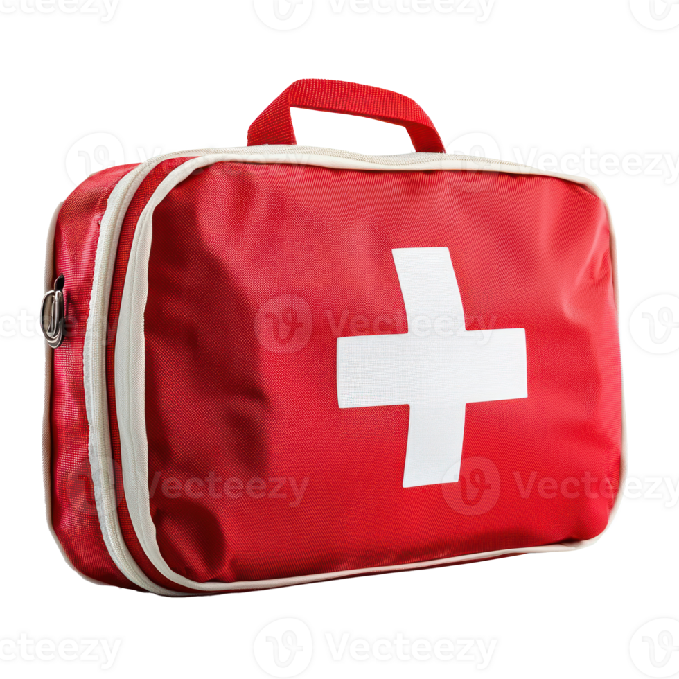 First aid kit side view isolate on transparency background png