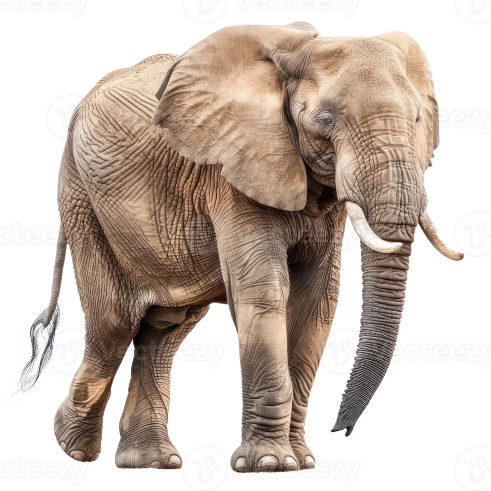 elephant walking on transparent background png