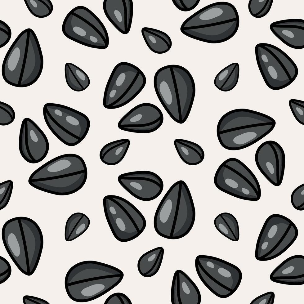 Sunflowers Seeds Seamless Pattern. vector