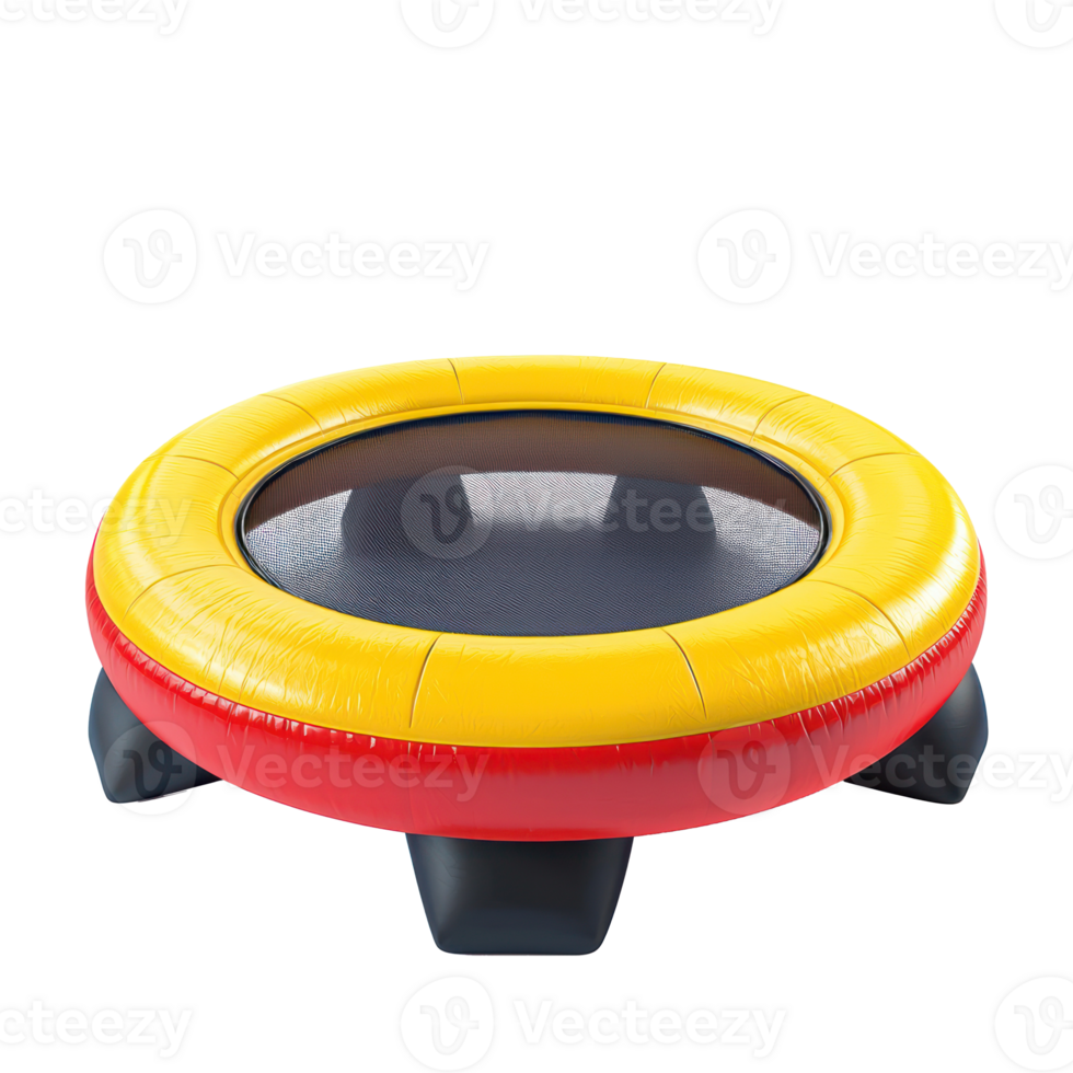 3D Inflatable Trampolines front view isolate on transparency background png