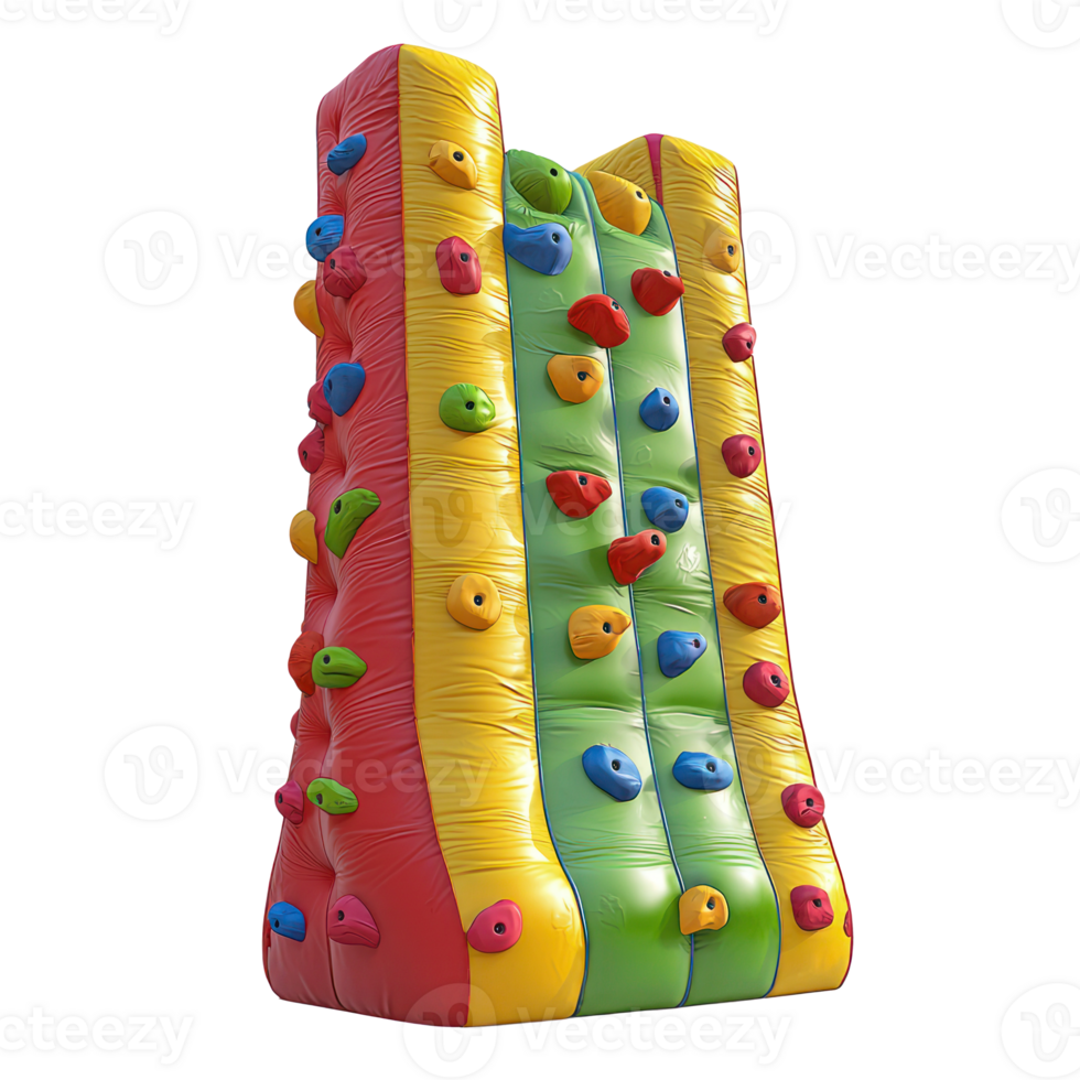 3D Inflatable Climbing Walls front view isolate on transparency background png