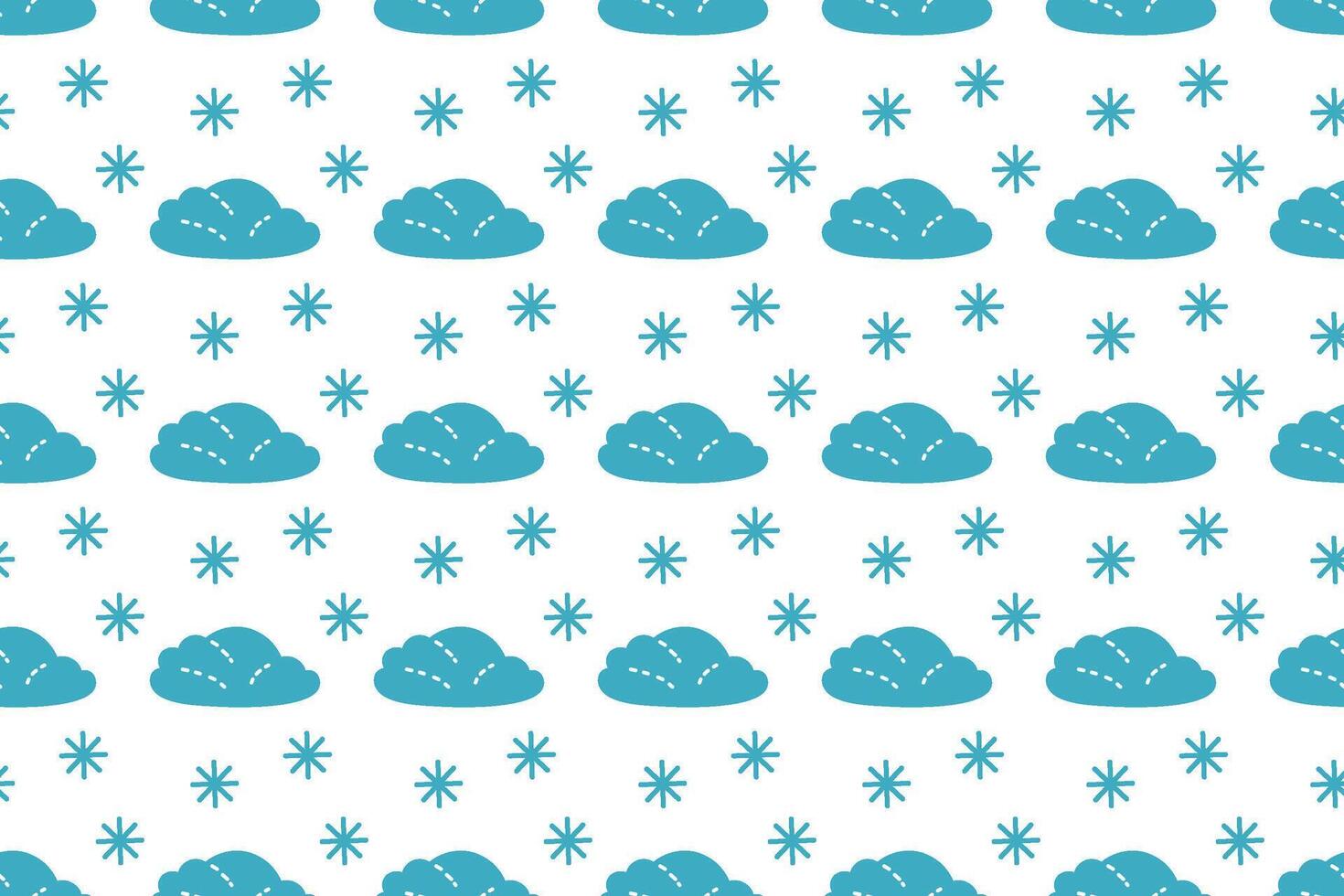 Whimsical cloud and star pattern design perfect for fabric or wallpaper vector