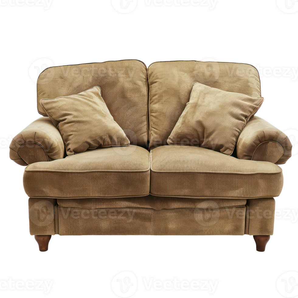 Loveseat front view full length isolate on transparent background png