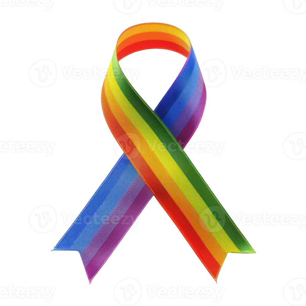 a rainbow ribbon on a transparent background png