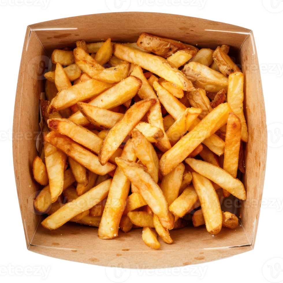 french fries in a box png