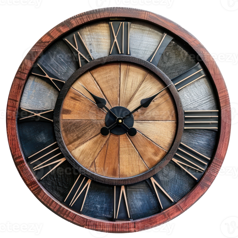 modern Clock front view full length isolate on transparent background, png
