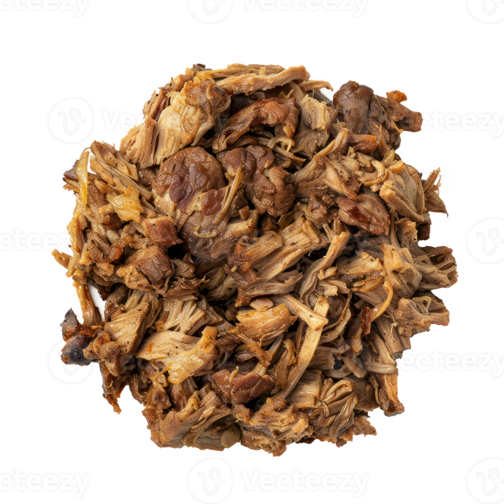 a pile of shredded meat on a transparent background png