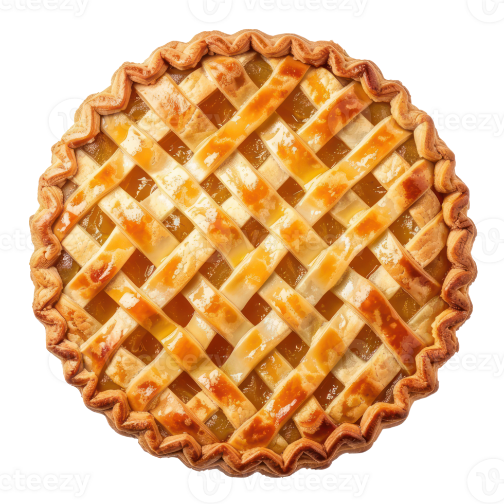 a pie with lattice on top of a transparent background png