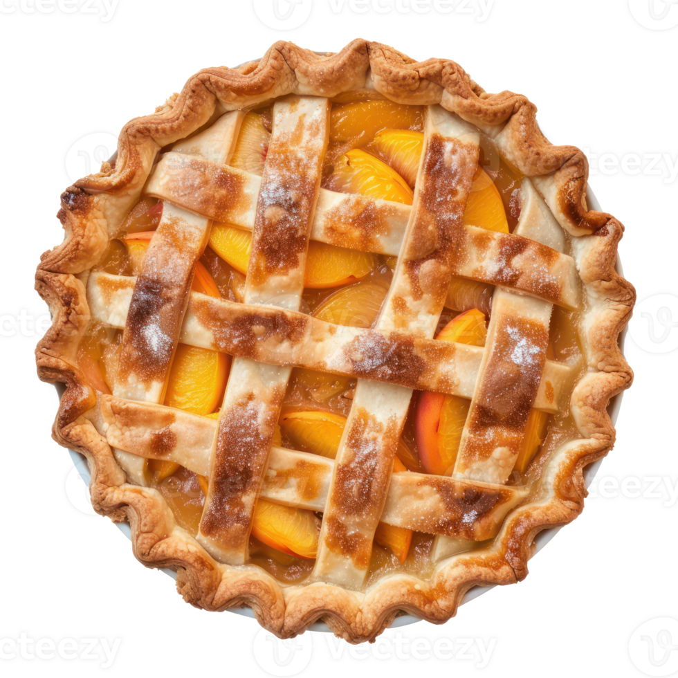 peach pie isolate on transparent background png