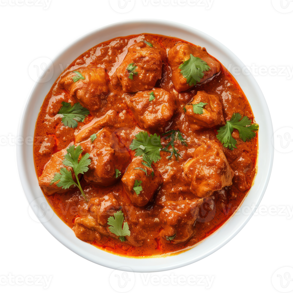 chicken curry in a bowl on a transparent background png