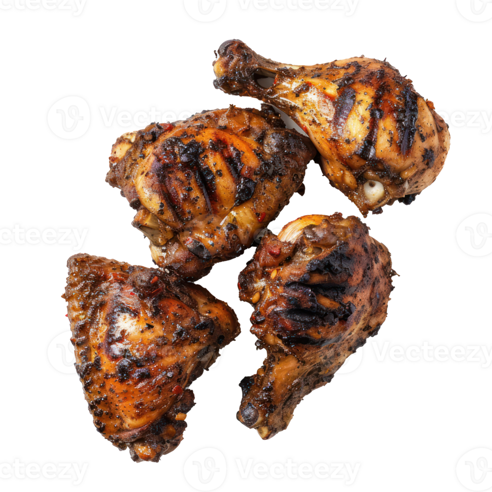 grilled chicken wings on a white background png