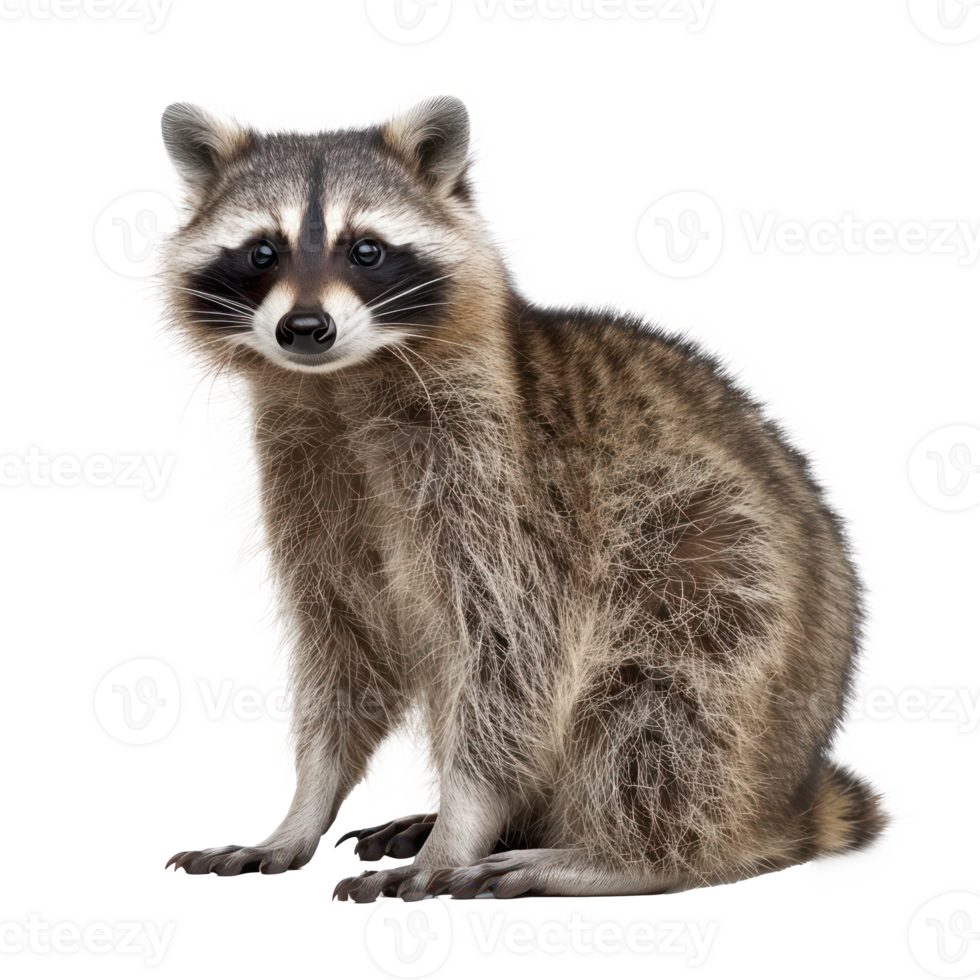 a raccoon sitting on a transparent background png