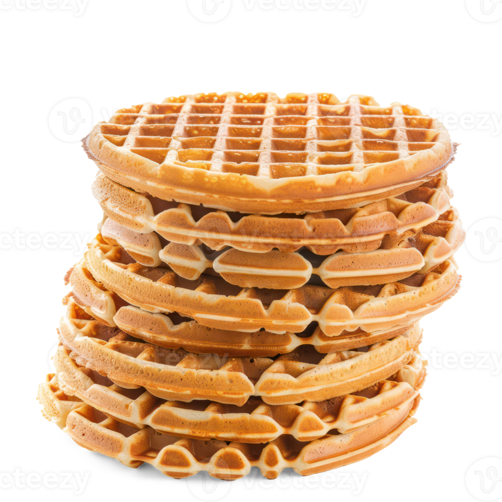 a stack of waffles on a transparent background png