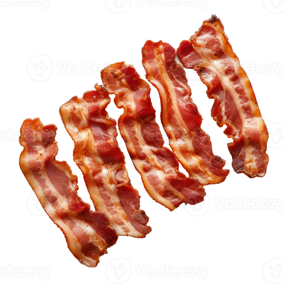 bacon slices on a transparent background png
