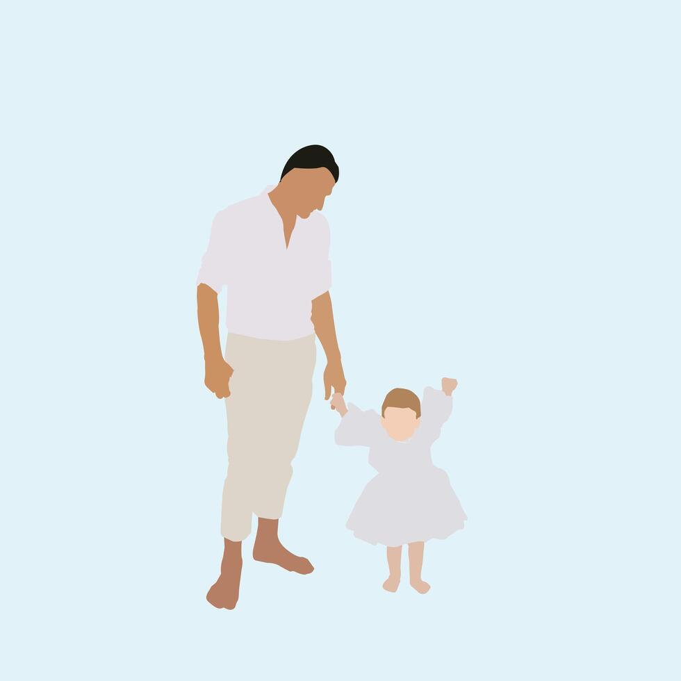 Father And Daughter vector