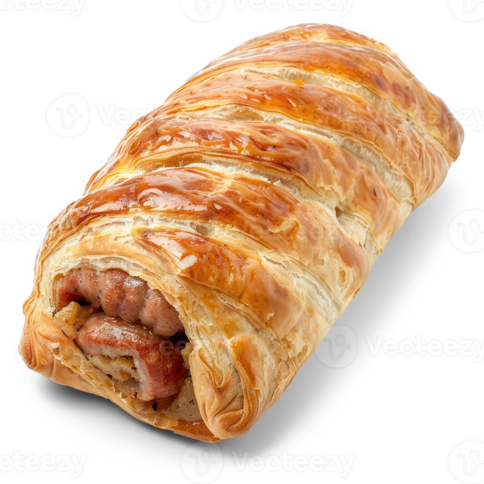 a sausage roll on a transparent background png