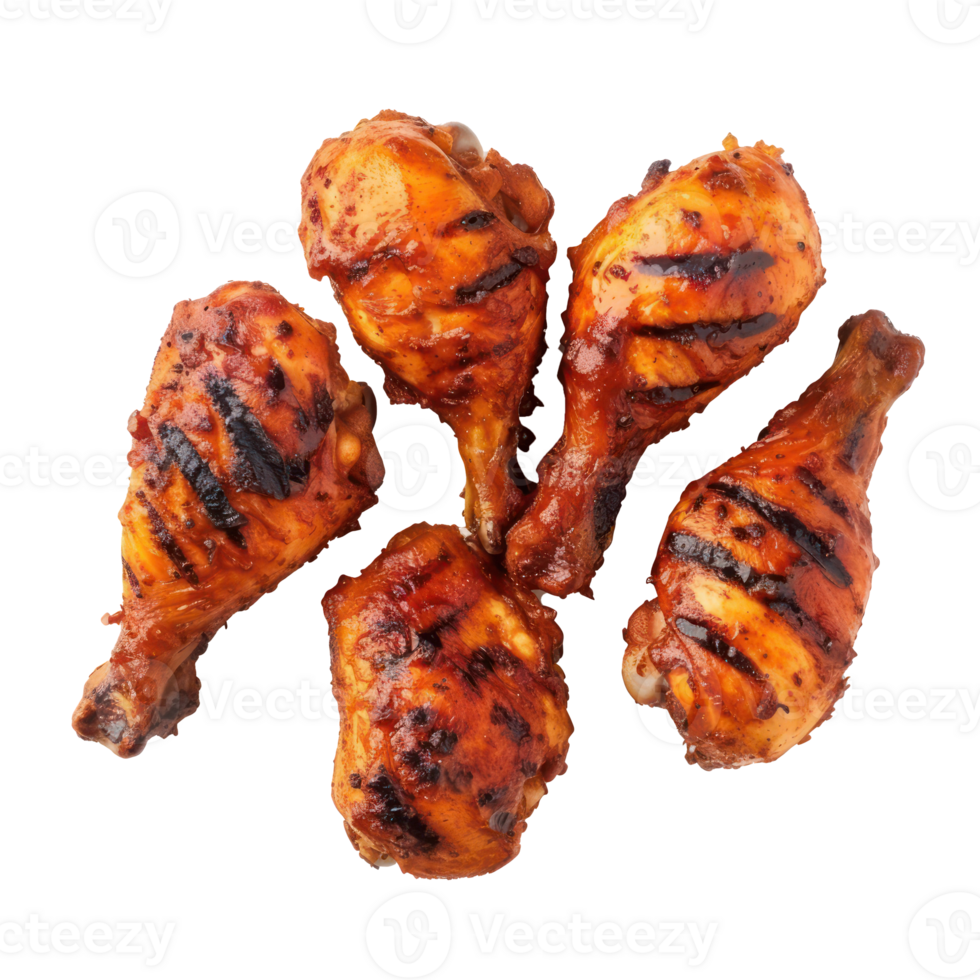 grilled chicken wings on a transparent background png