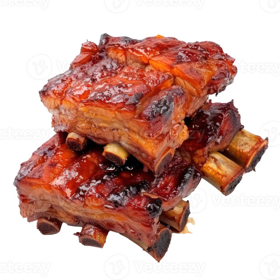 barbecue ribs on a transparent background png