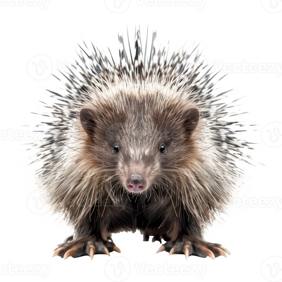 a hedgehog standing on a transparent background png