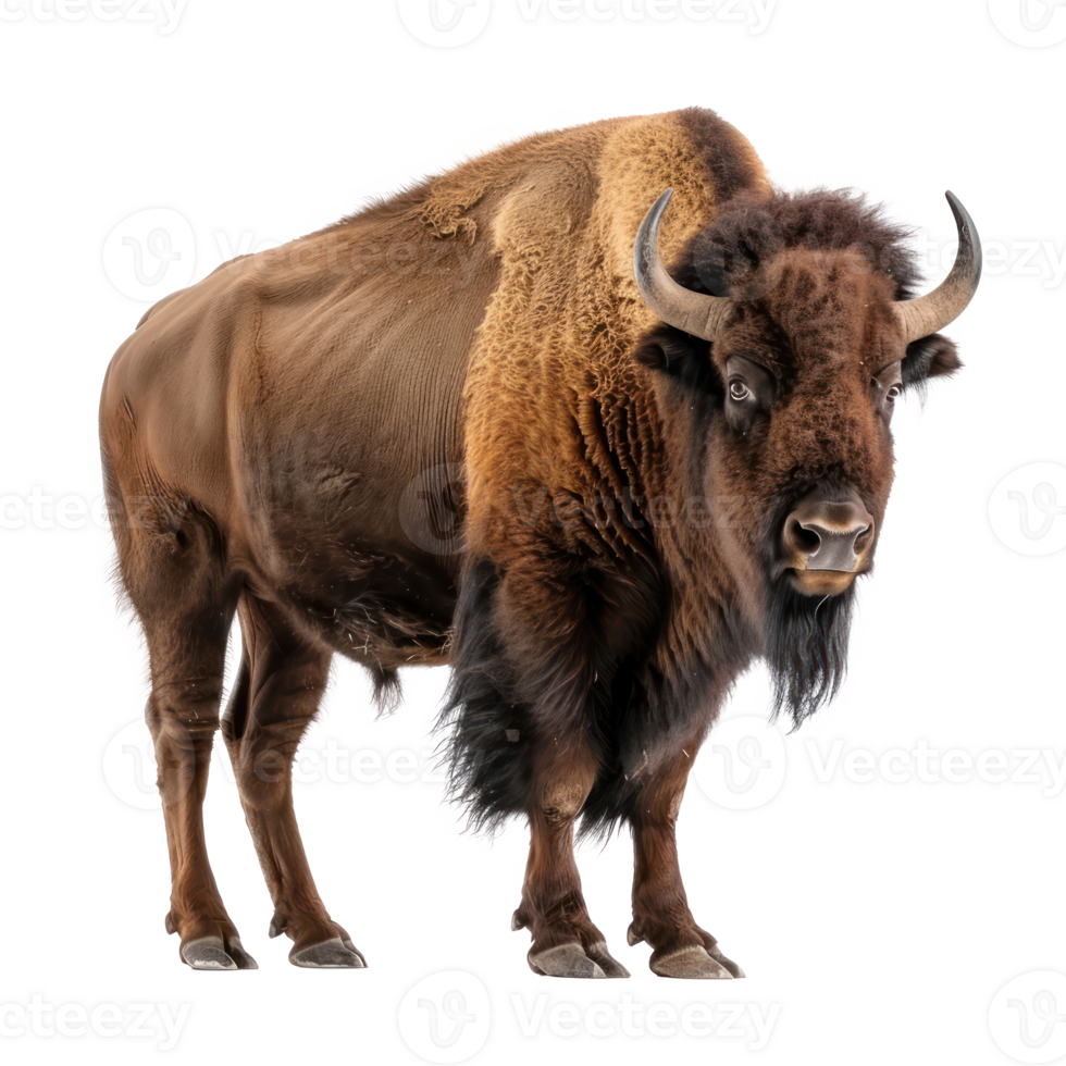 an image of a bison on a transparent background png