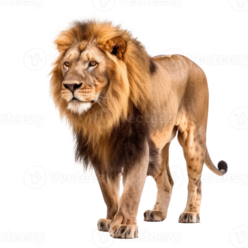a lion standing on a transparent background png