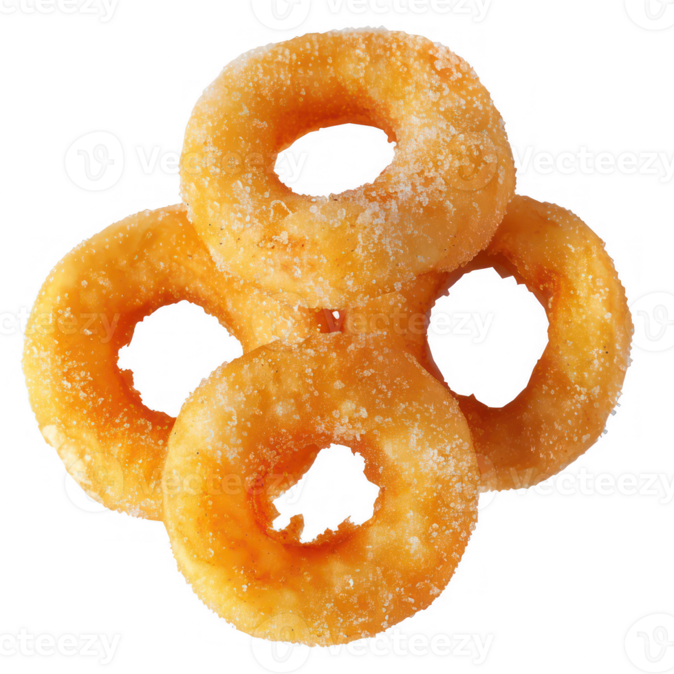 three donuts on a transparent background png