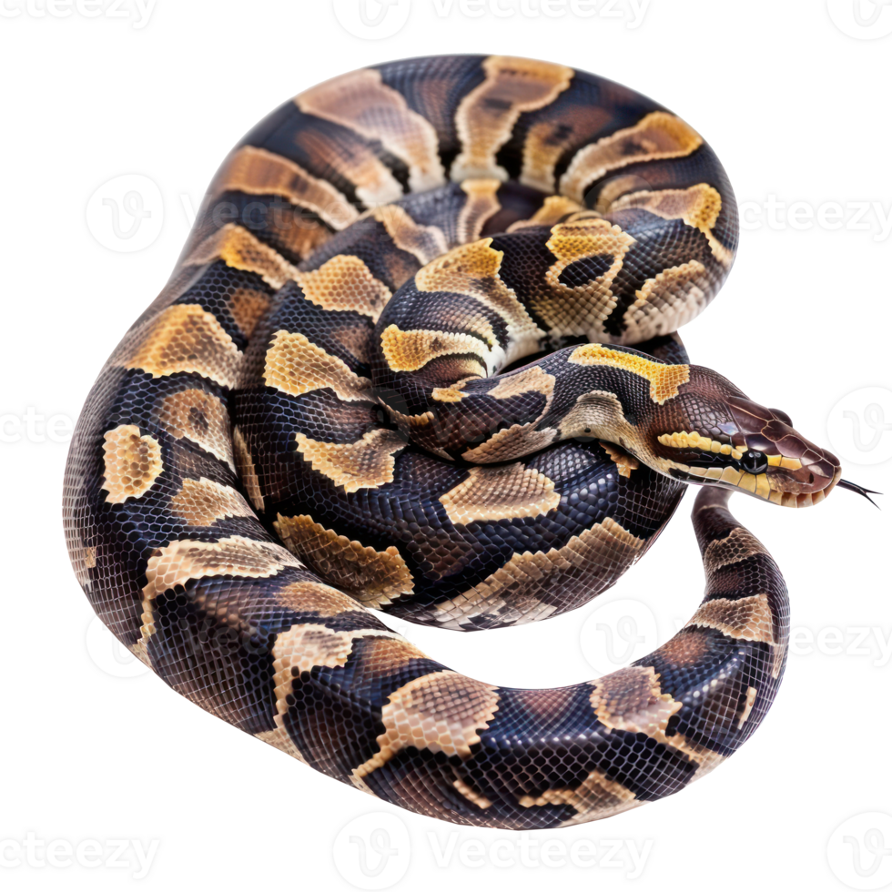 Ball Pythons pet side view full body isolate on transparent background ...