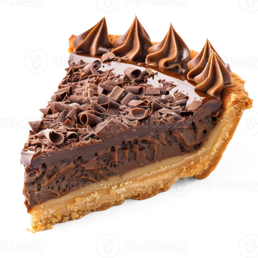 chocolate pie with chocolate frosting and chocolate chips png