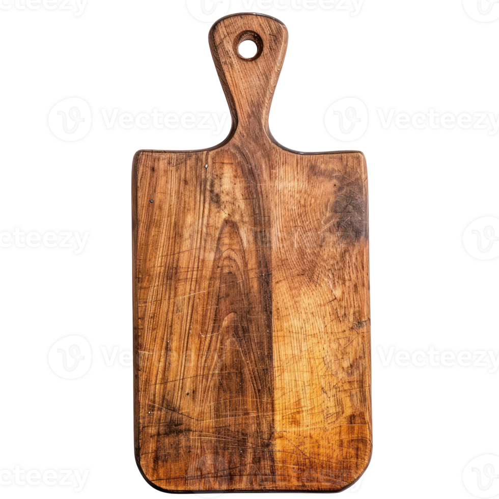Cutting board front view full body isolate on white background, png
