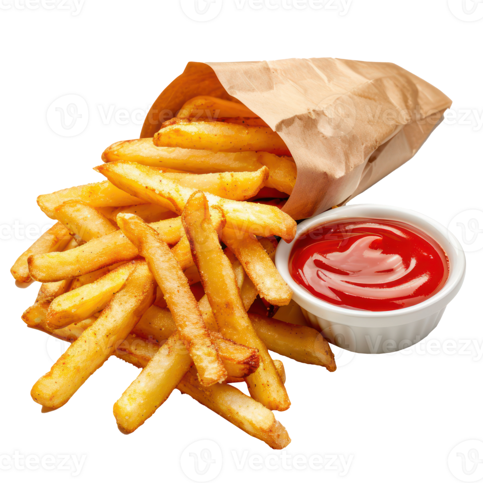 french fries isolate on white background png