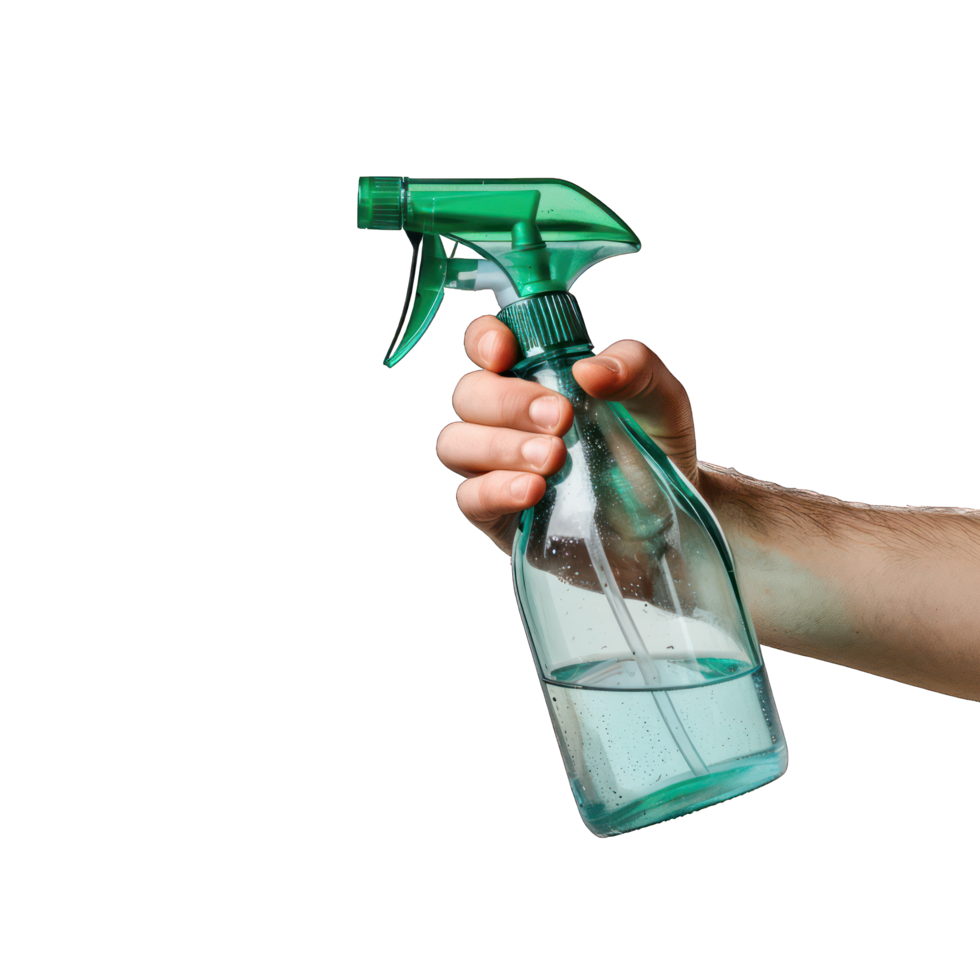 shower bottle in human hand transparent background png