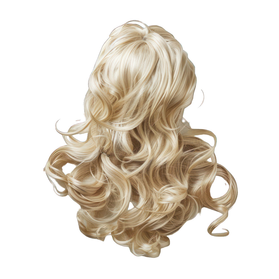 woman off white hair wig transparent background png
