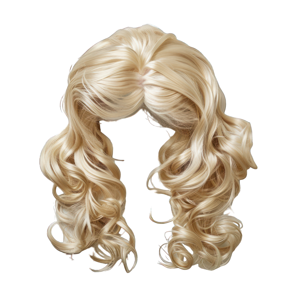 woman off white hair wig transparent background png