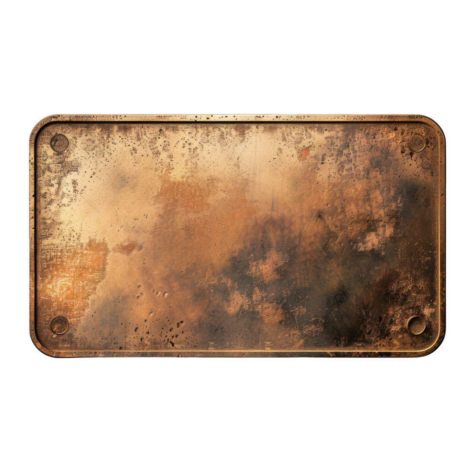 empty bronze plat transparent background png