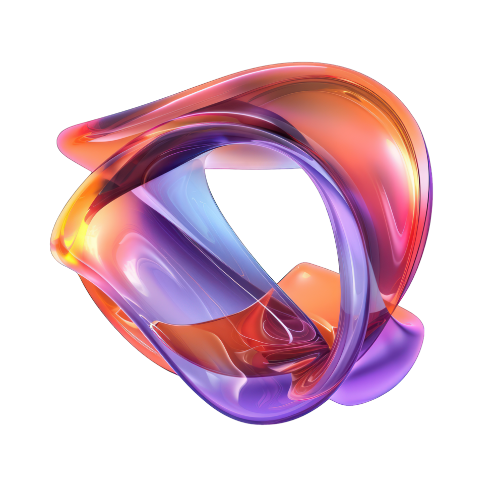 colorful wavy structure transparent background png