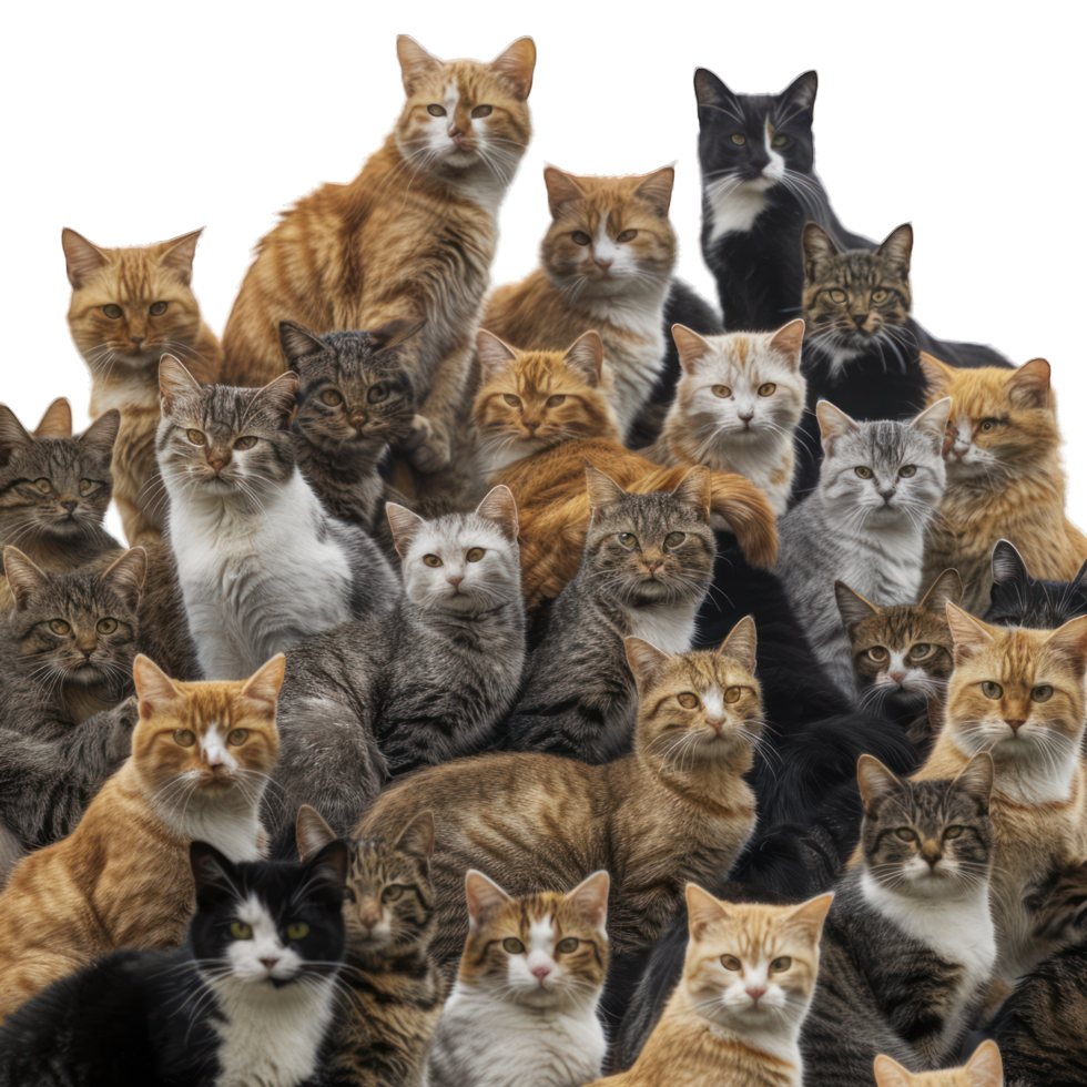 myriads of cats transparent background png