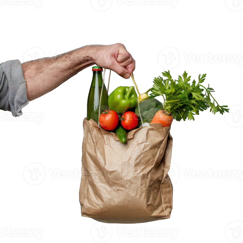 person's hand handling grocery transparent background png