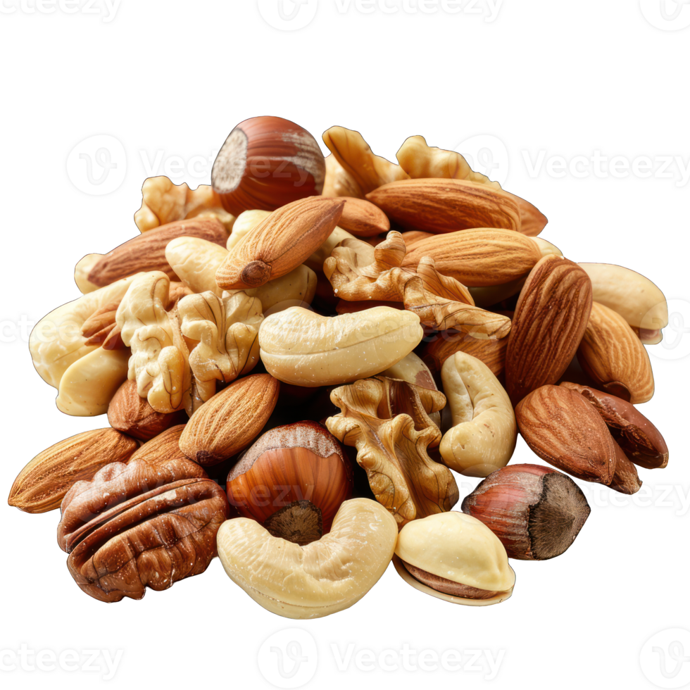 collection of dry fruits transparent background png