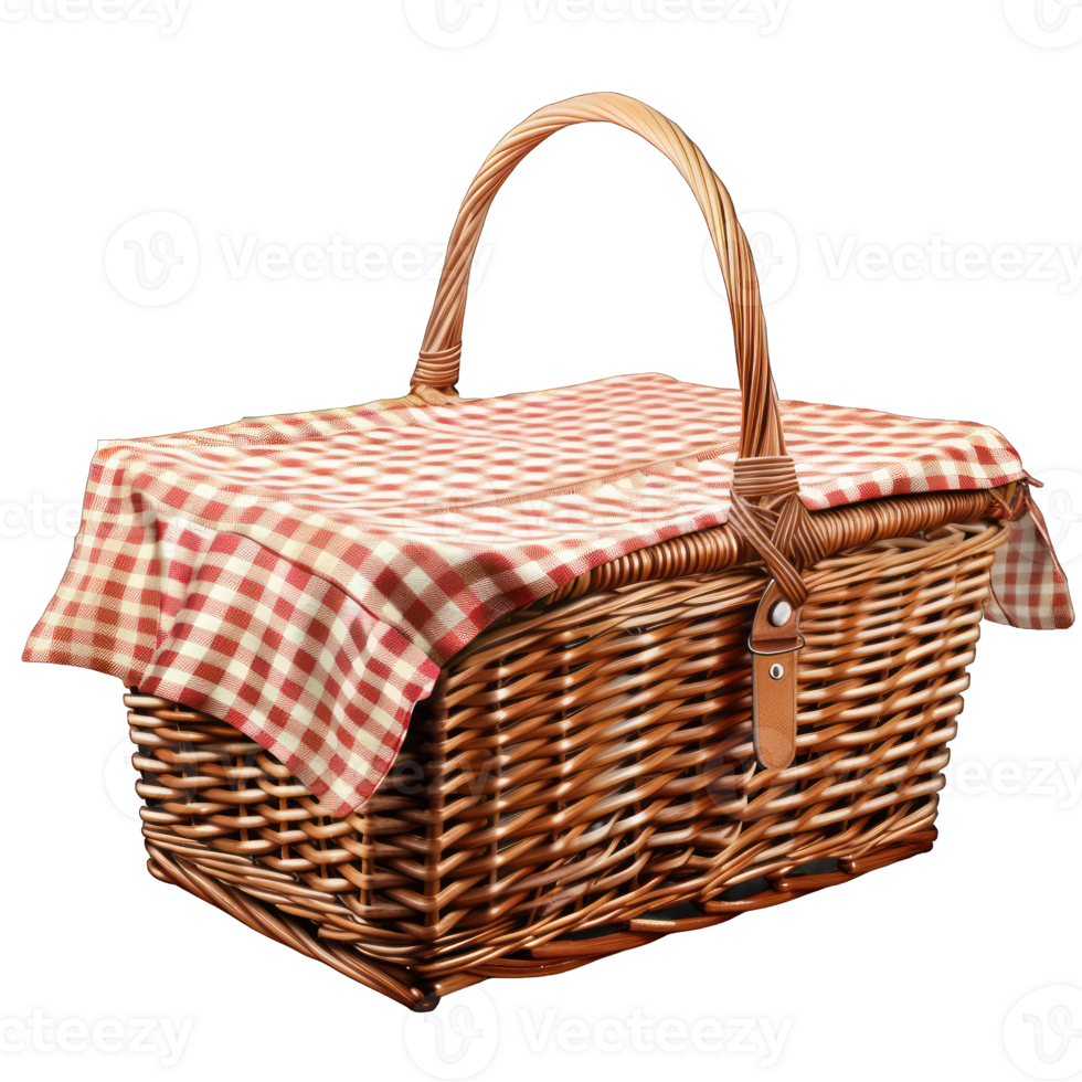 wicker picnic basket transparent background png